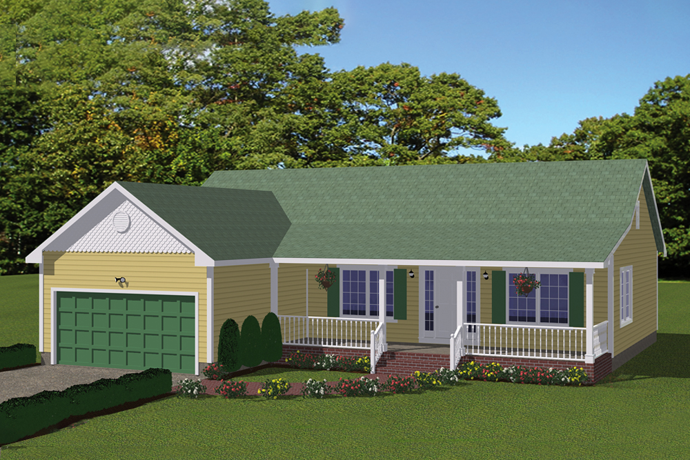 Traditional home (ThePlanCollection: #200-1033)