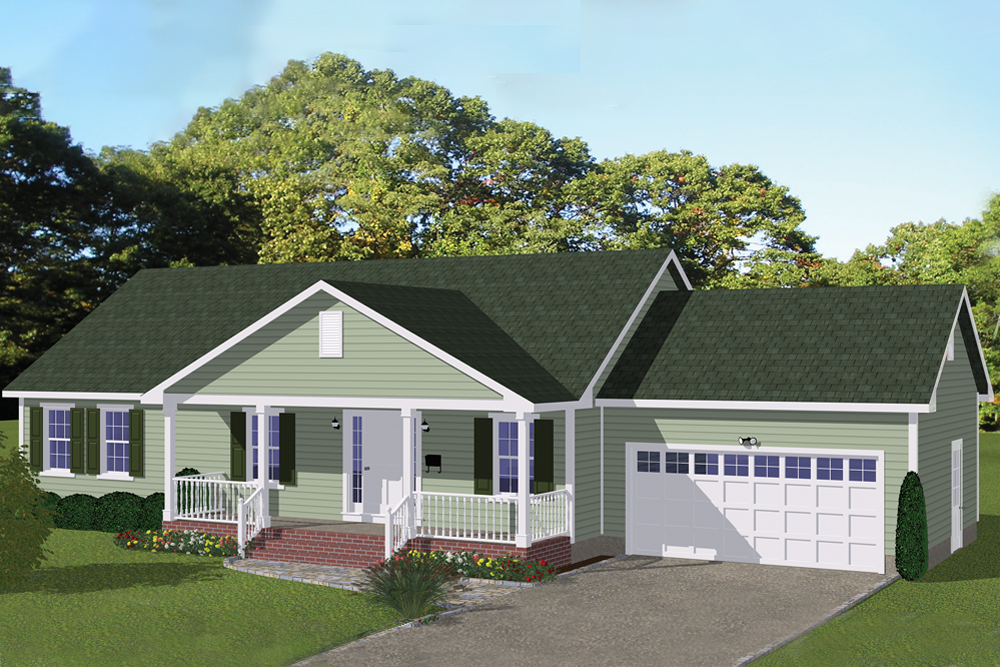 Front elevation of Traditional home (ThePlanCollection: House Plan #200-1051)
