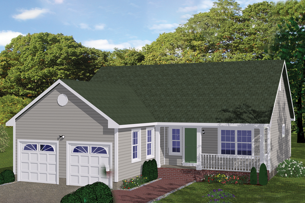 Front elevation of Traditional home (ThePlanCollection: House Plan #200-1059)