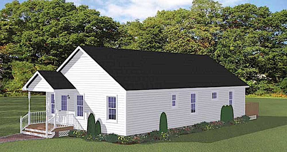 Ranch home (ThePlanCollection: Plan #200-1065)
