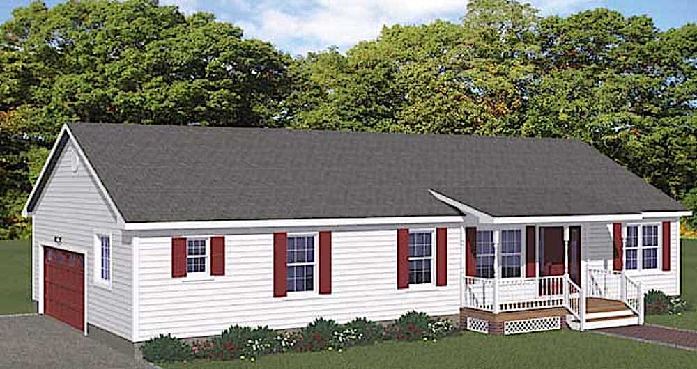 Ranch home (ThePlanCollection: Plan #200-1067)