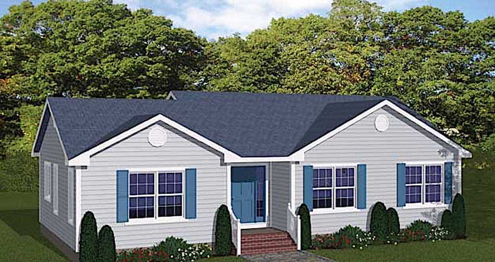 Ranch home (ThePlanCollection: Plan #200-1070)