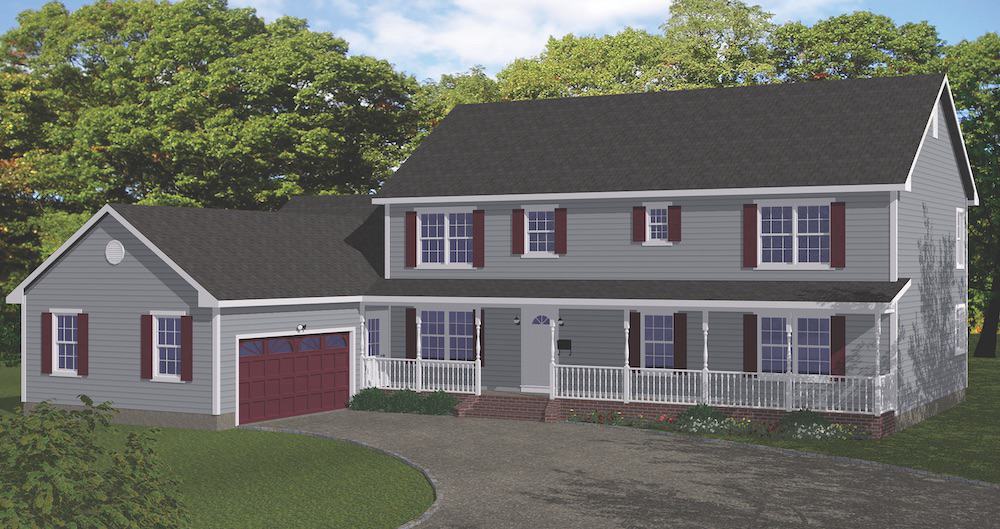 Farmhouse home (ThePlanCollection: Plan #200-1079)