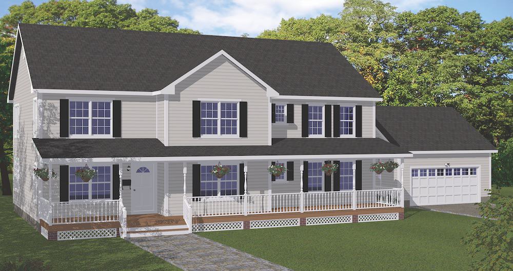Colonial home (ThePlanCollection: Plan #200-1086)