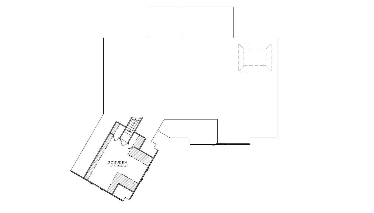 Floor Plan Upper Level of Farmhouse Plan #201-1008