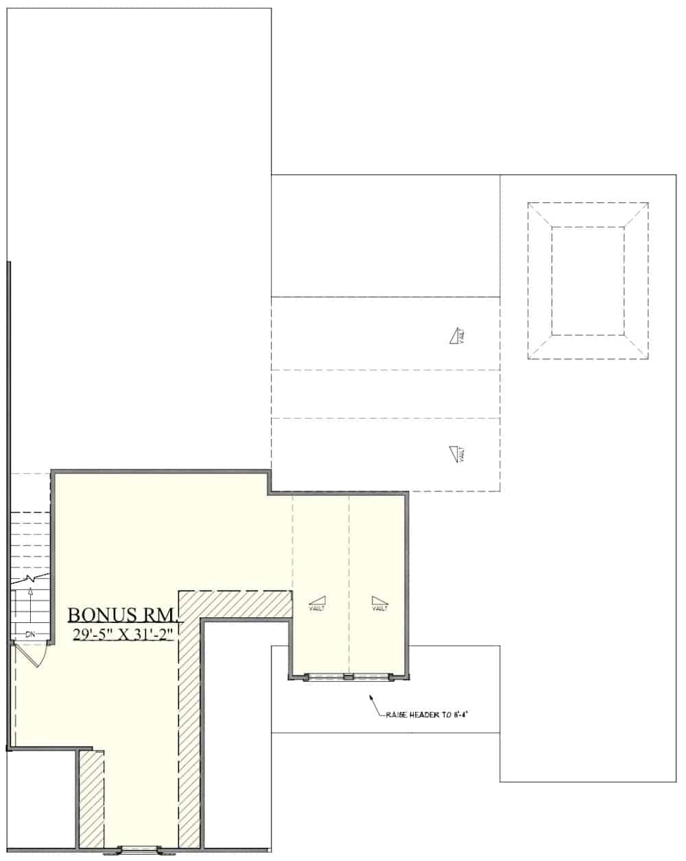 Floor Plan Bonus Room of Farmhouse Plan #201-1015