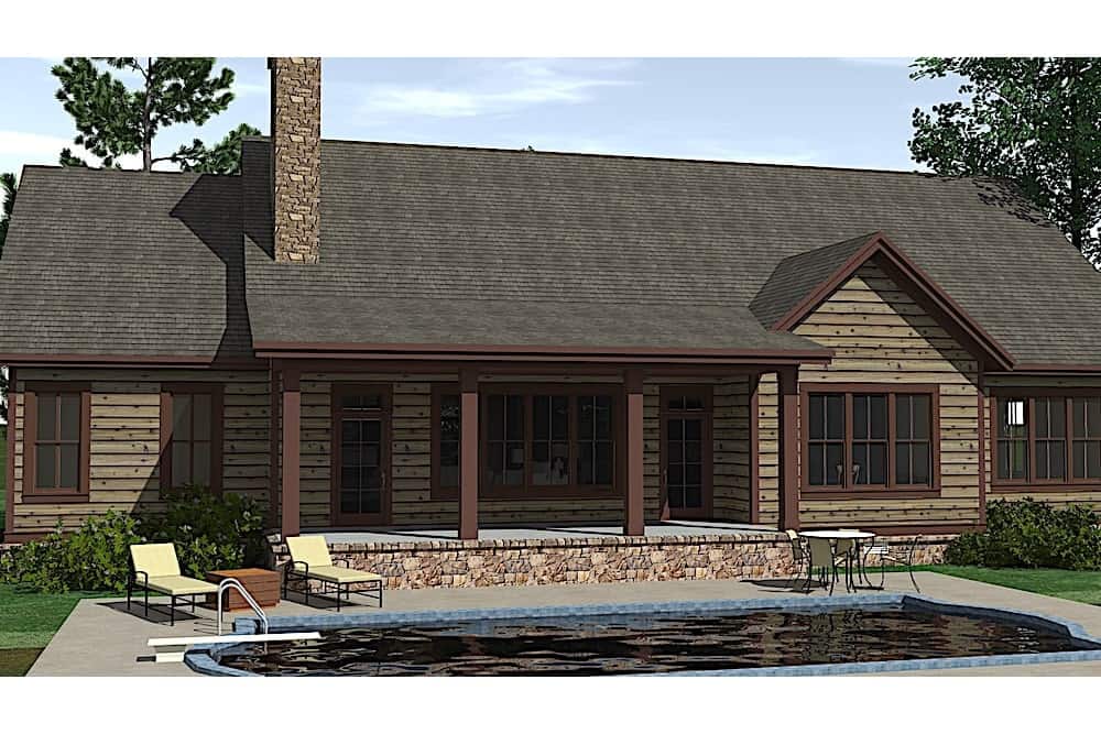 Pool of this 3-Bedroom, 3742 Sq Ft Plan - 201-1016