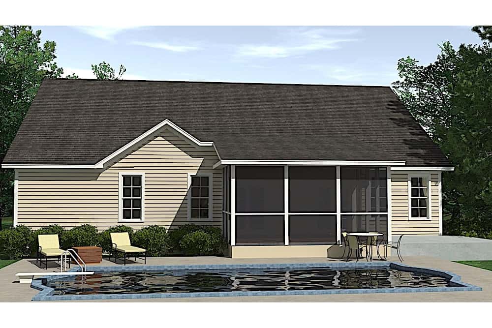 Pool of this 5-Bedroom, 2734 Sq Ft Plan - 201-1018