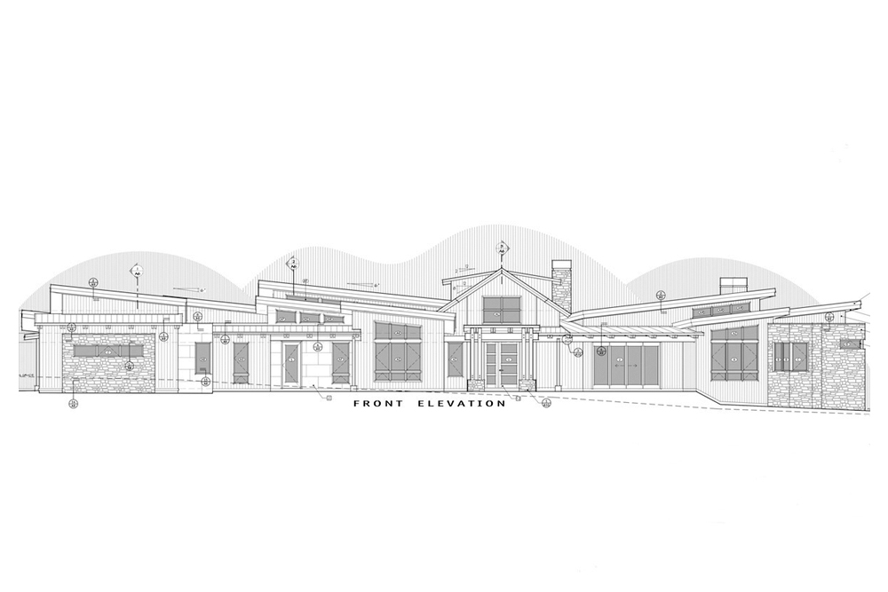 Home Plan Front Elevation of this 3-Bedroom,4036 Sq Ft Plan -202-1001