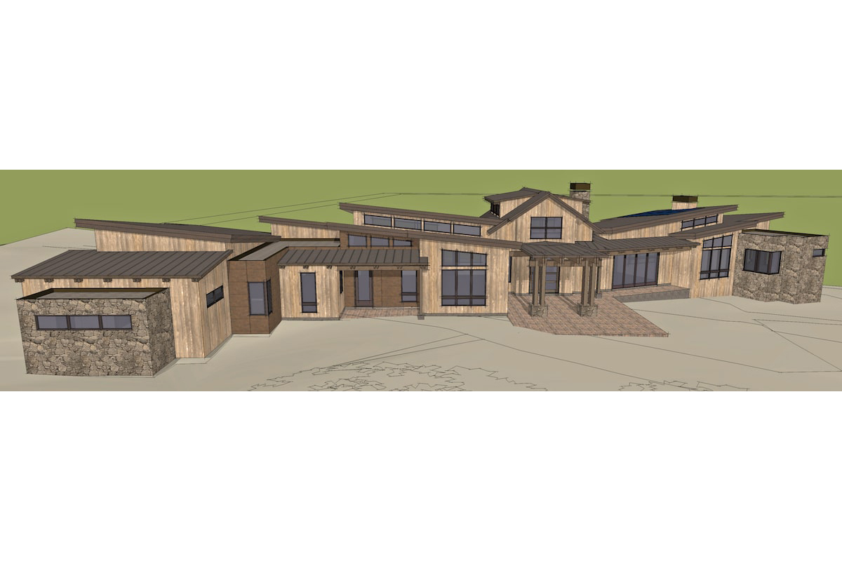 Front View of this 3-Bedroom, 4036 Sq Ft Plan - 202-1001