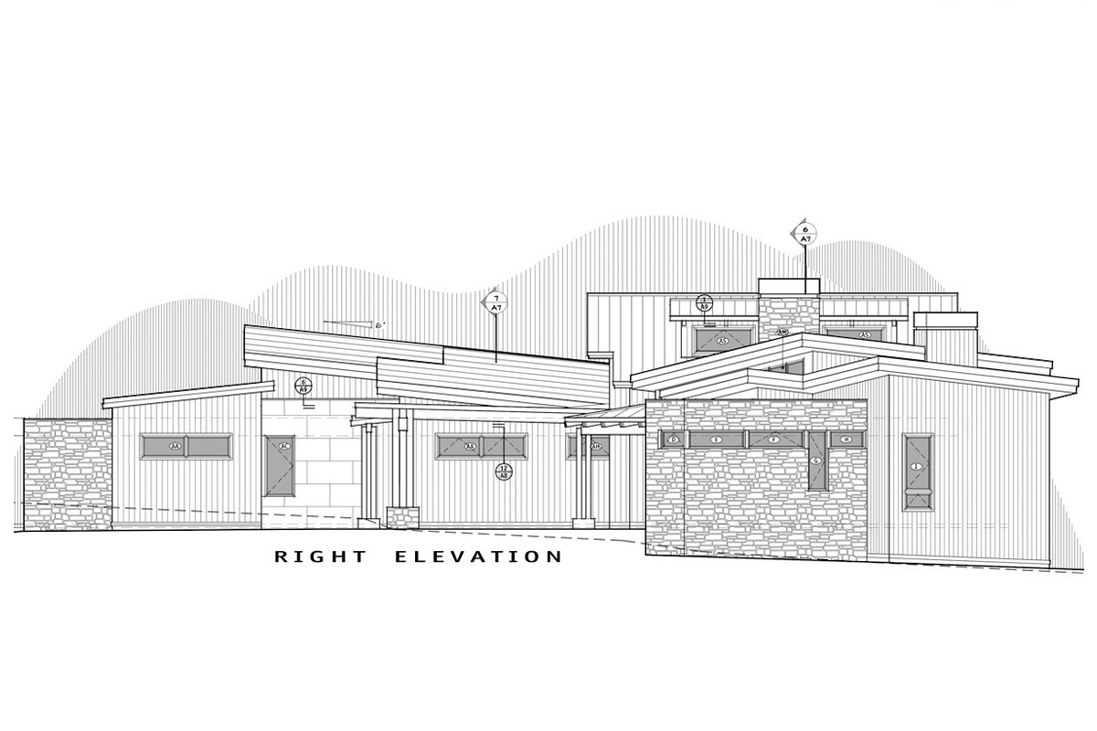 Home Plan Right Elevation of this 3-Bedroom,4036 Sq Ft Plan -202-1001