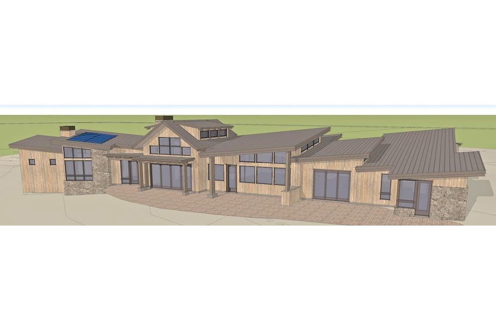 Aerial View of this 3-Bedroom, 4036 Sq Ft Plan - 202-1001