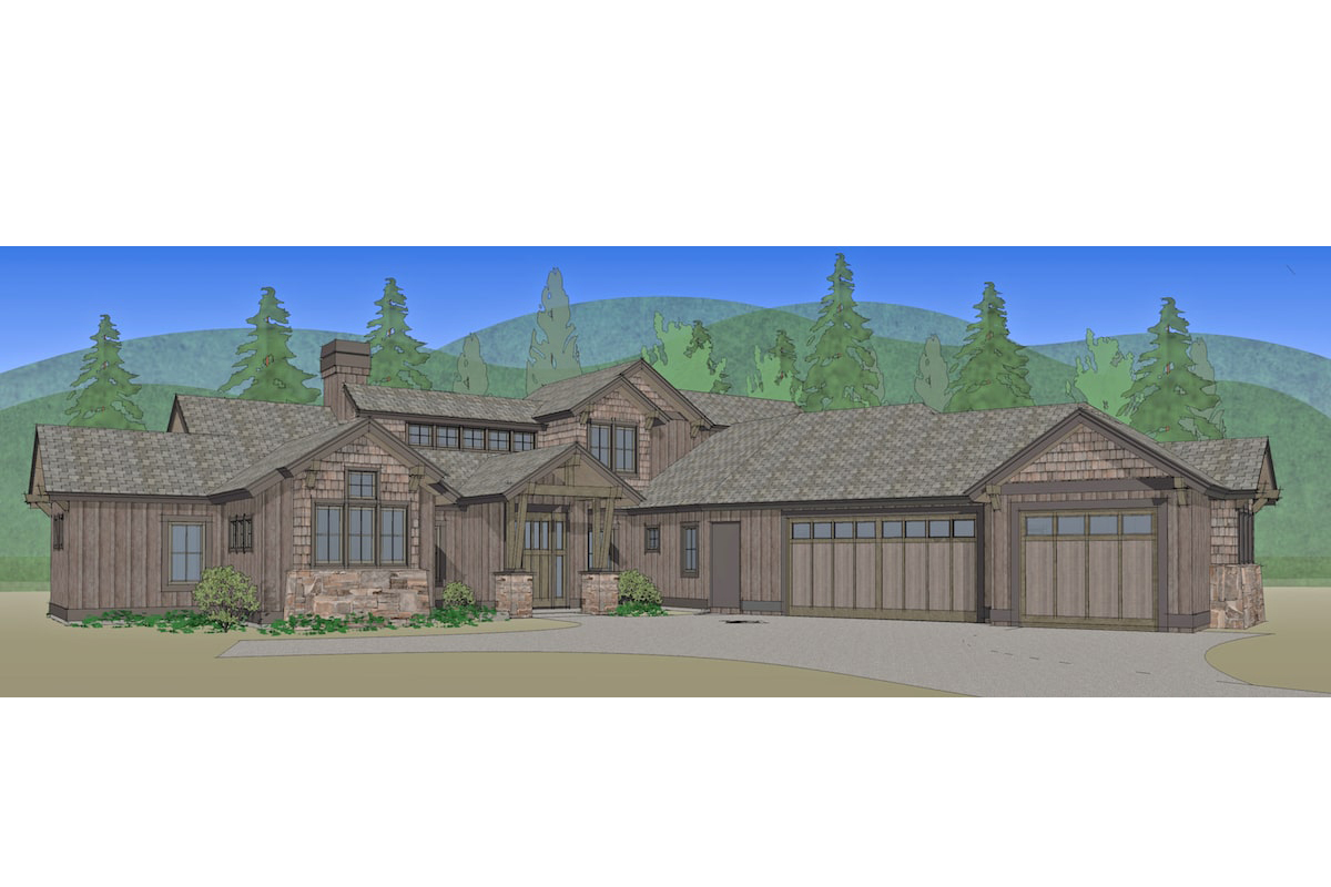 Front View of this 3-Bedroom, 2536 Sq Ft Plan - 202-1003