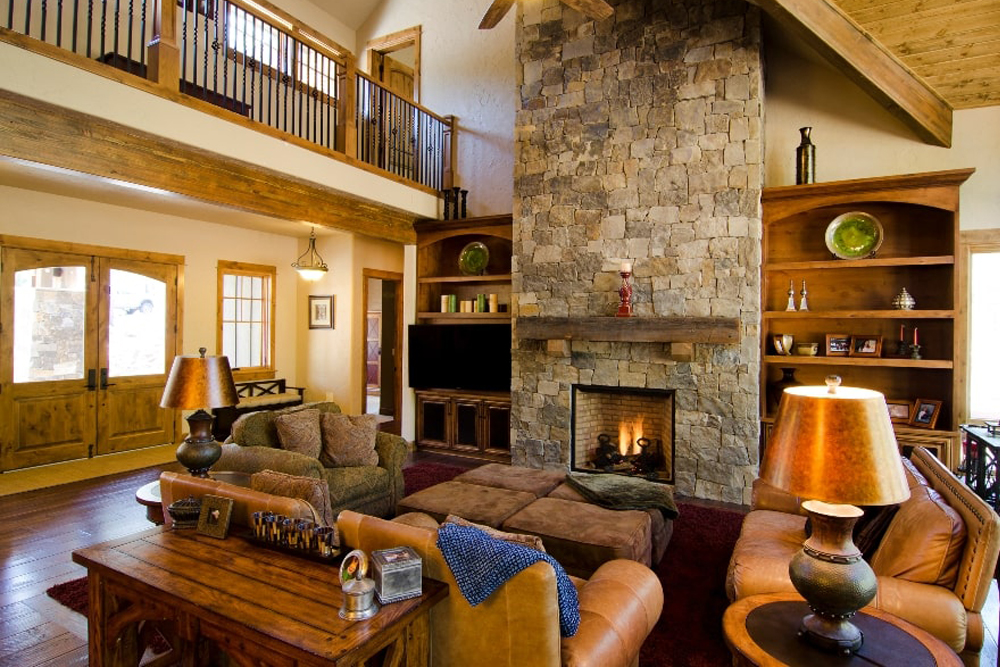 Great Room: Fireplace of this 4-Bedroom,4268 Sq Ft Plan -202-1006