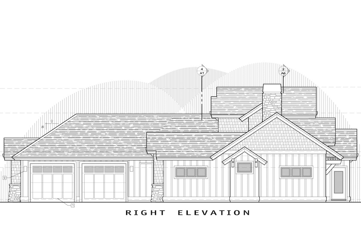 Home Plan Right Elevation of this 3-Bedroom,2360 Sq Ft Plan -202-1008