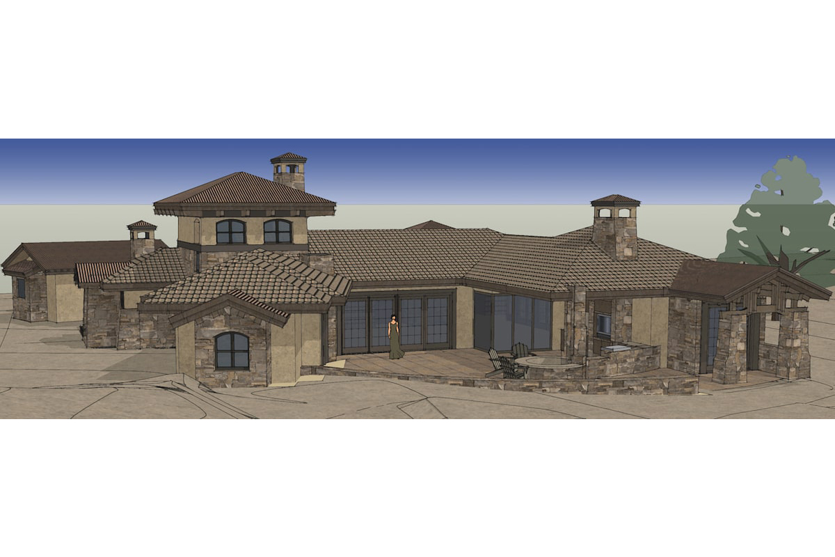 Rear View of this 3-Bedroom,3579 Sq Ft Plan -3579