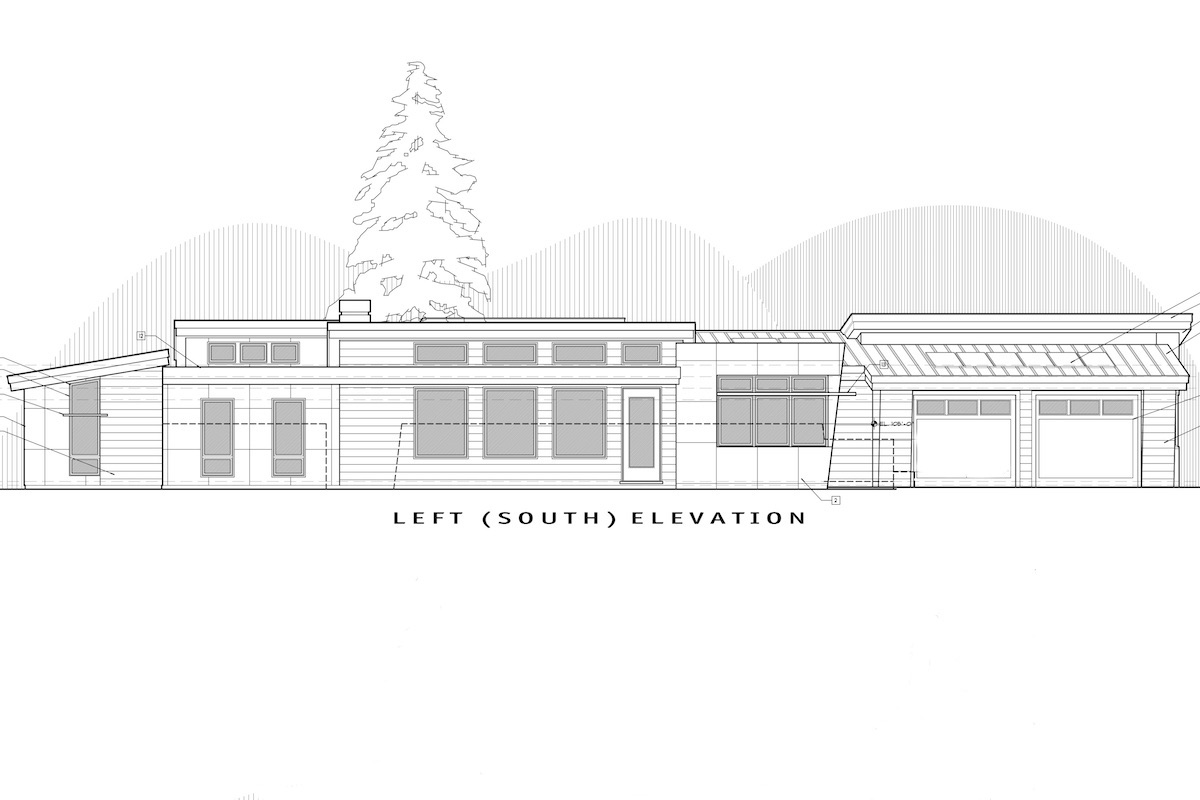 Home Plan Left Elevation of this 2-Bedroom,2331 Sq Ft Plan -202-1011