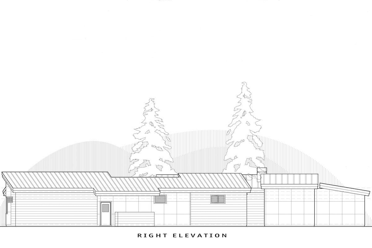 Home Plan Right Elevation of this 2-Bedroom,2331 Sq Ft Plan -202-1011