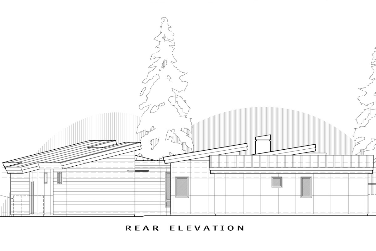 Home Plan Rear Elevation of this 2-Bedroom,2331 Sq Ft Plan -202-1011