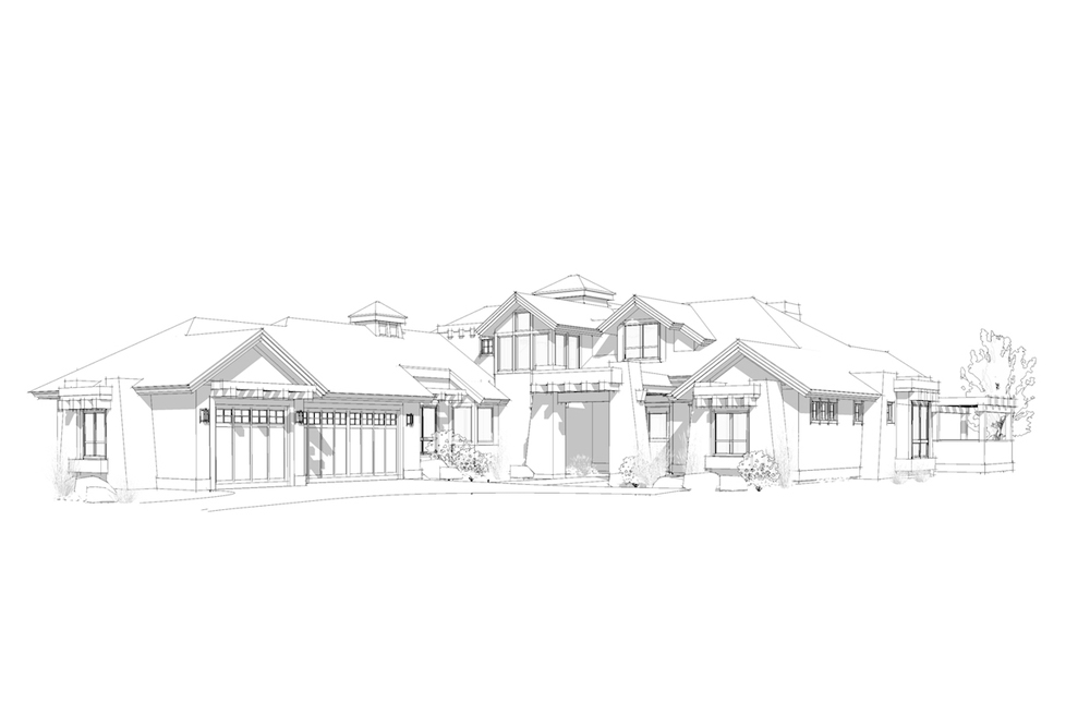 Front View of this 4-Bedroom, 3513 Sq Ft Plan - 202-1012