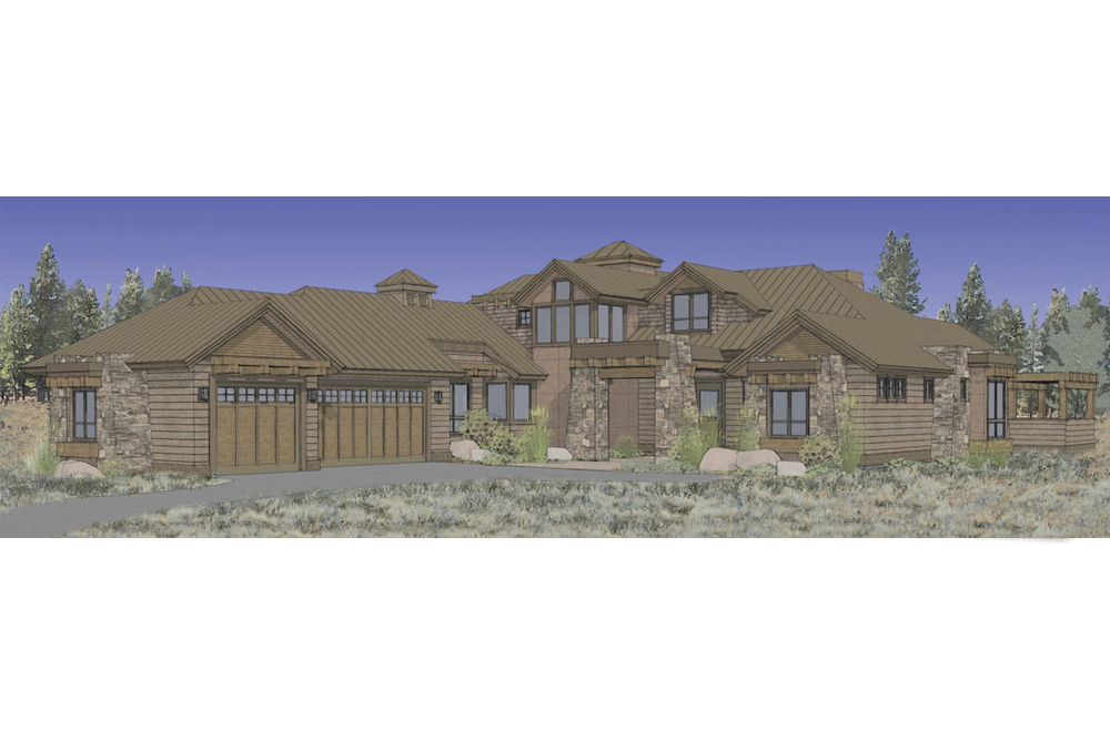 Front View of this 4-Bedroom, 3513 Sq Ft Plan - 202-1012