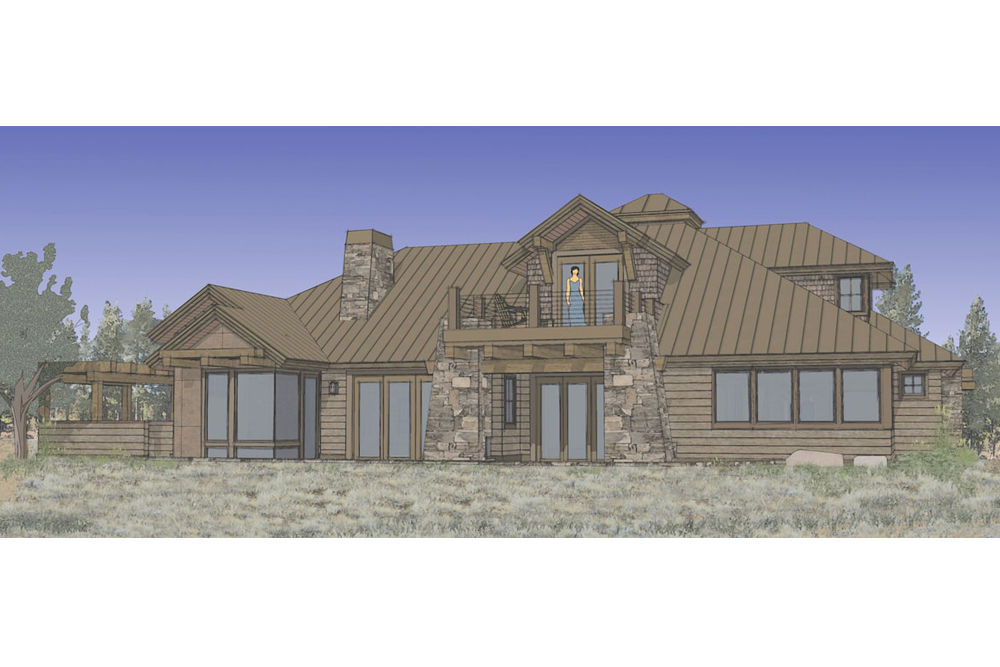 Rear View of this 4-Bedroom, 3513 Sq Ft Plan - 202-1012