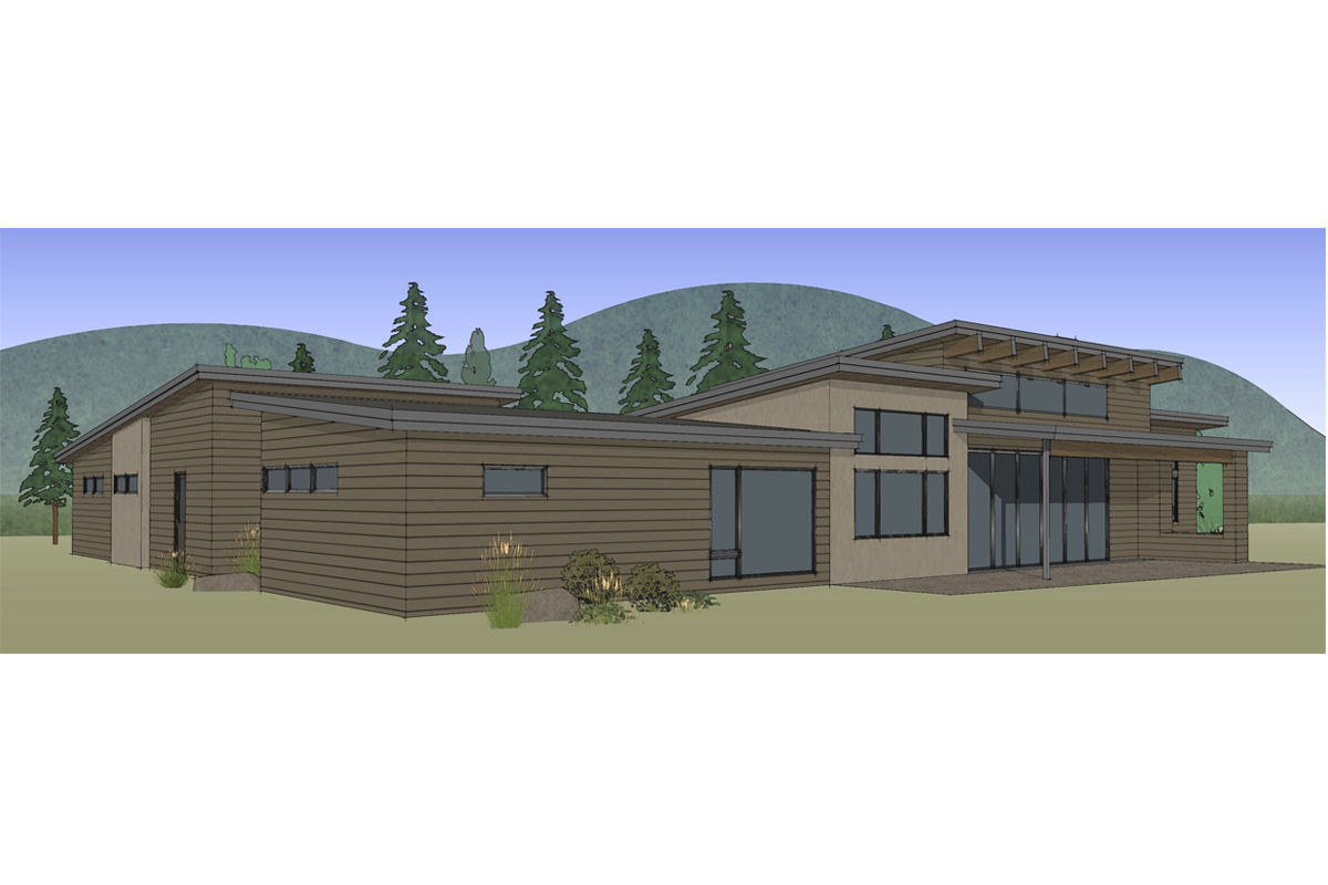 Rear View of this 3-Bedroom, 3264 Sq Ft Plan - 202-1013