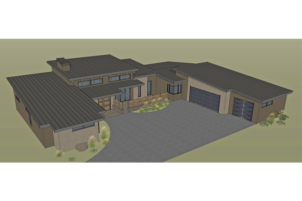 Aerial View of this 3-Bedroom, 3264 Sq Ft Plan - 202-1013