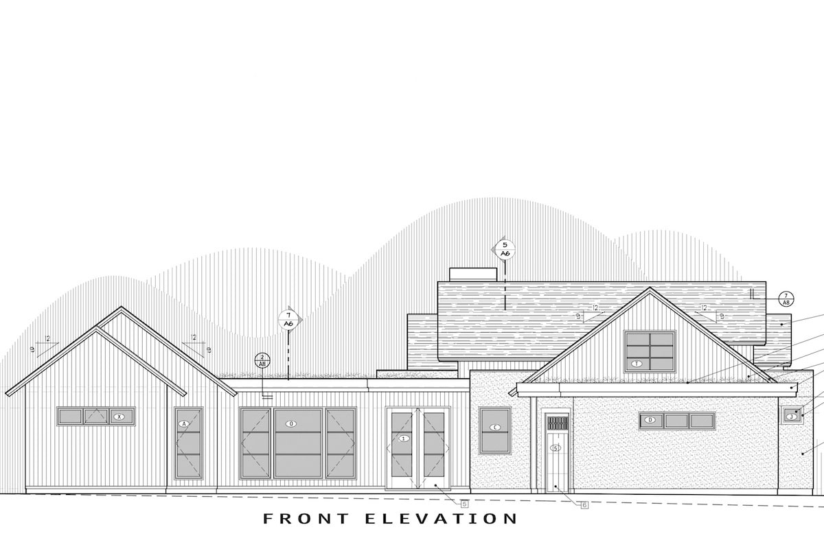 Home Plan Front Elevation of this 3-Bedroom,3832 Sq Ft Plan -202-1014