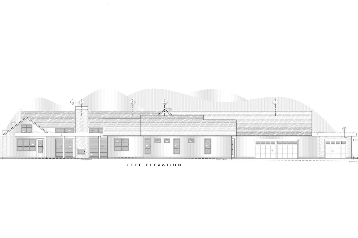 Home Plan Left Elevation of this 3-Bedroom,3832 Sq Ft Plan -202-1014