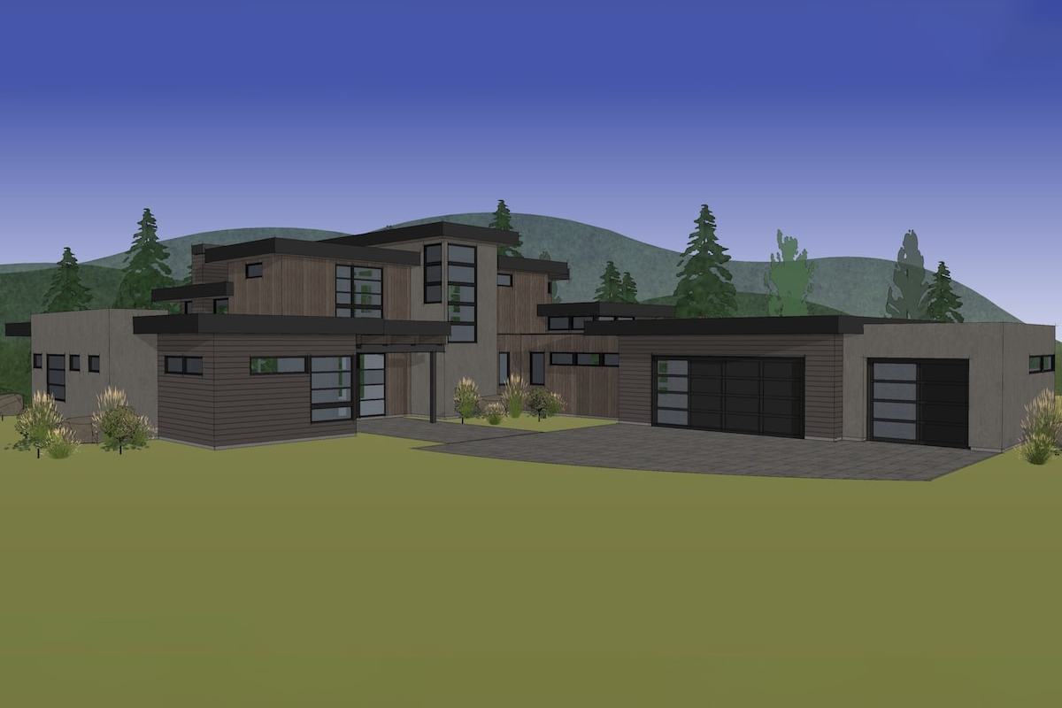 Front View of this 4-Bedroom, 3712 Sq Ft Plan - 202-1015