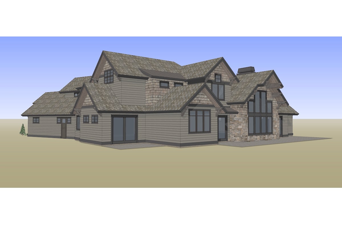 Side View of this 5-Bedroom, 4412 Sq Ft Plan - 202-1017
