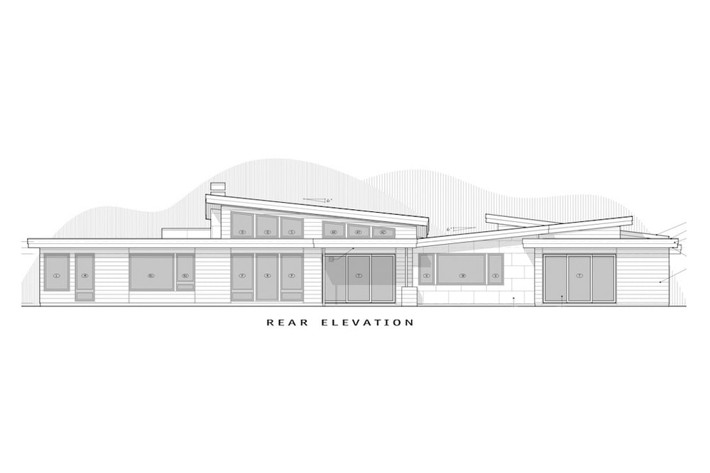 Home Plan Rear Elevation of this 3-Bedroom,3247 Sq Ft Plan -202-1020