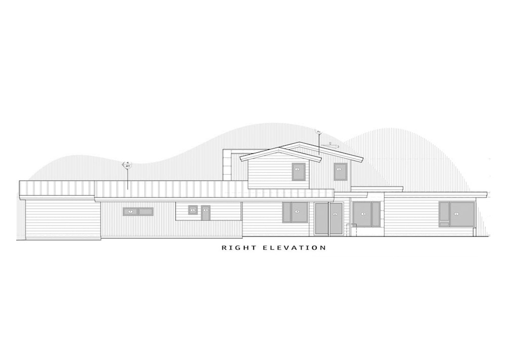 Home Plan Right Elevation of this 5-Bedroom,3217 Sq Ft Plan -202-1021