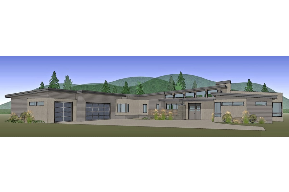 Front View of this 3-Bedroom, 3312 Sq Ft Plan - 202-1022