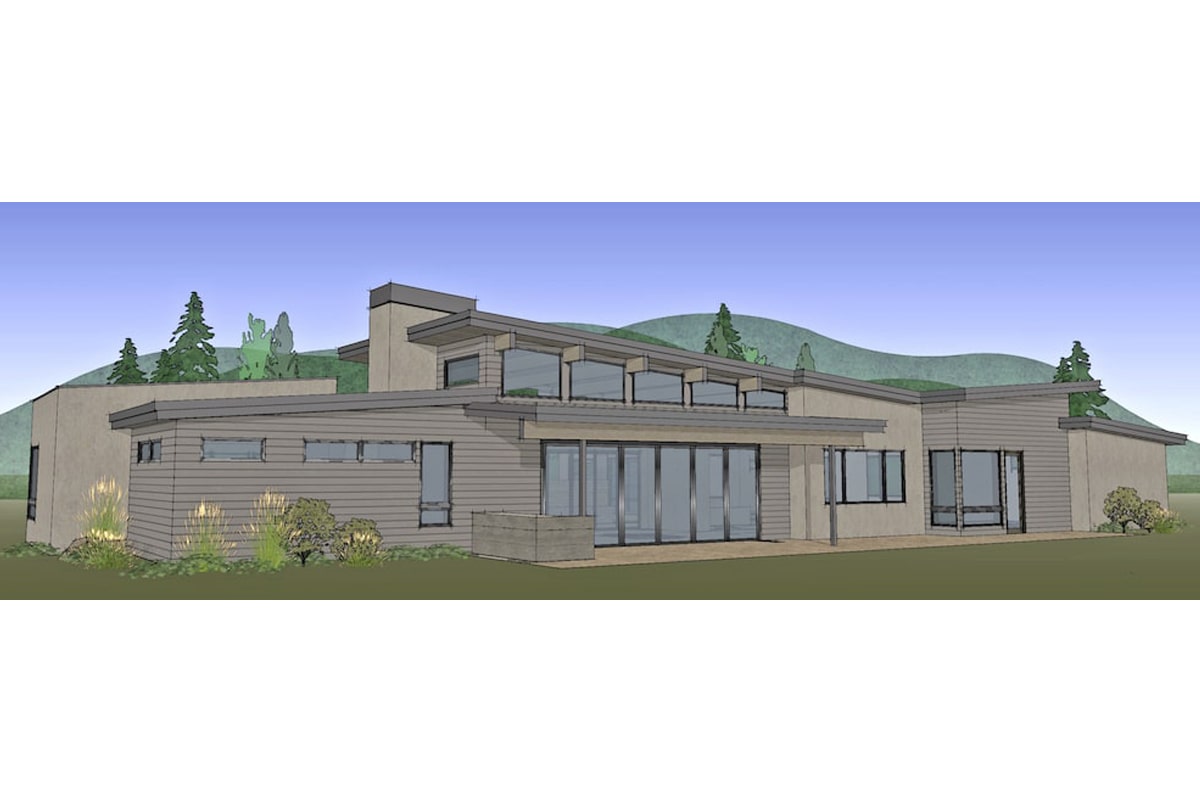 Rear View of this 3-Bedroom, 3312 Sq Ft Plan - 202-1022