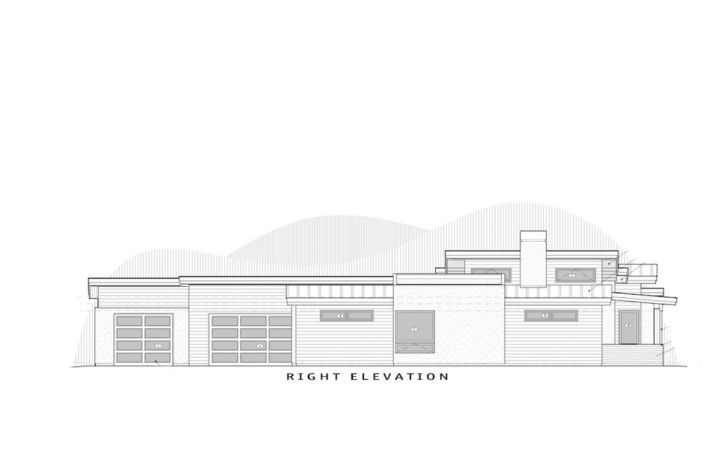 Home Plan Right Elevation of this 3-Bedroom,3312 Sq Ft Plan -202-1022