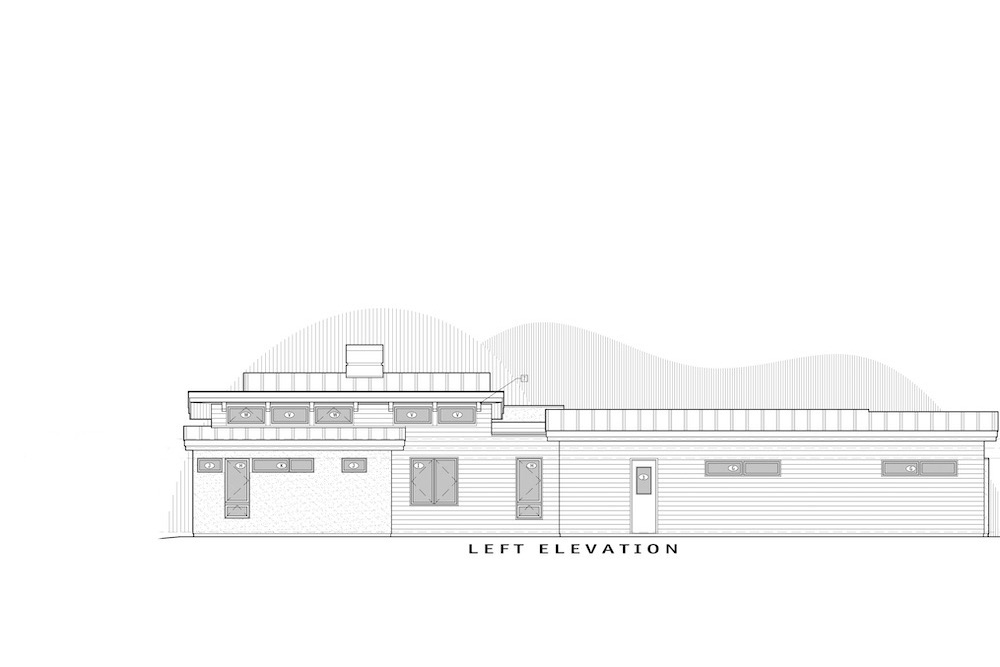 Home Plan Left Elevation of this 3-Bedroom,3312 Sq Ft Plan -202-1022