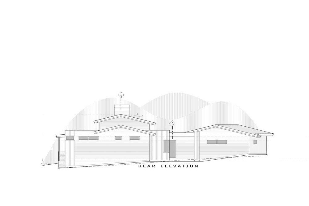 Home Plan Rear Elevation of this 3-Bedroom,2818 Sq Ft Plan -202-1023