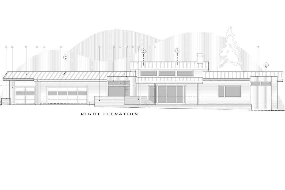 Home Plan Right Elevation of this 3-Bedroom,2818 Sq Ft Plan -202-1023