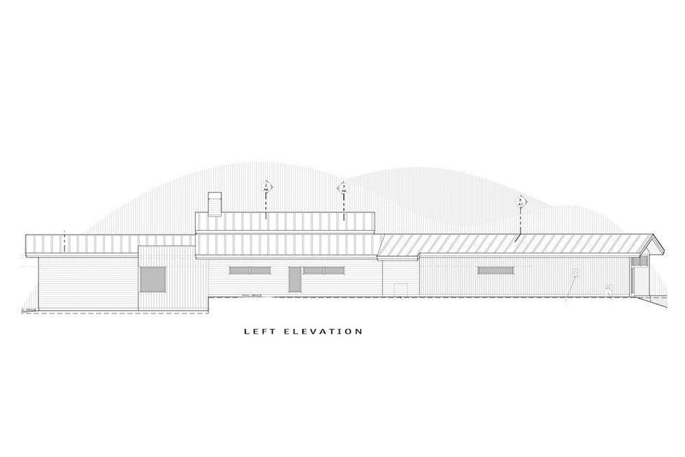 Home Plan Left Elevation of this 3-Bedroom,2818 Sq Ft Plan -202-1023