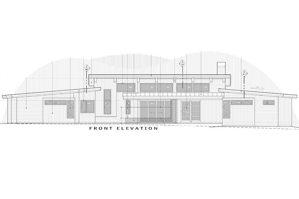 Home Plan Front Elevation of this 3-Bedroom,3338 Sq Ft Plan -202-1025