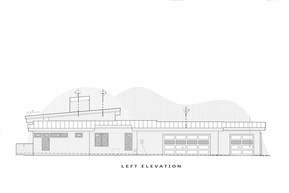 Home Plan Left Elevation of this 3-Bedroom,3338 Sq Ft Plan -202-1025