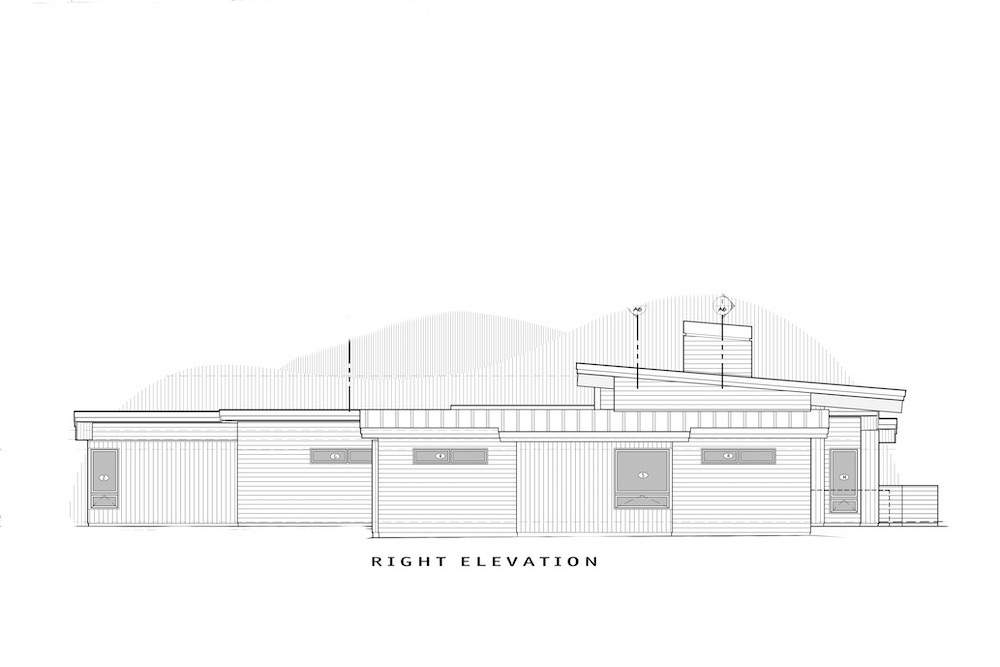 Home Plan Right Elevation of this 3-Bedroom,3338 Sq Ft Plan -202-1025