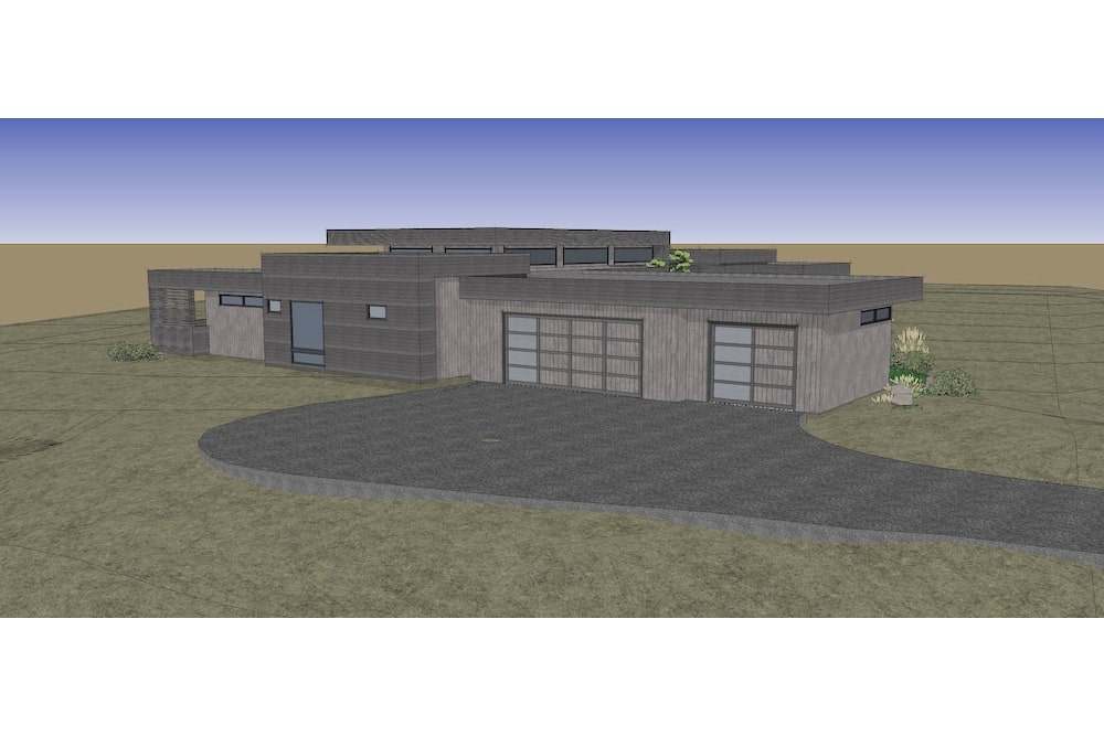 Side View of this 3-Bedroom, 3665 Sq Ft Plan - 202-1027