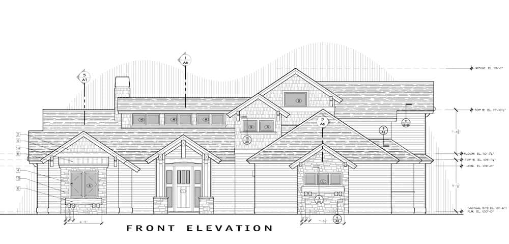 Home Plan Front Elevation of this 3-Bedroom,2683 Sq Ft Plan -202-1028