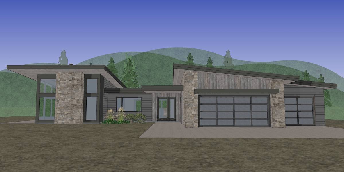 Front View of this 3-Bedroom, 3338 Sq Ft Plan - 202-1029