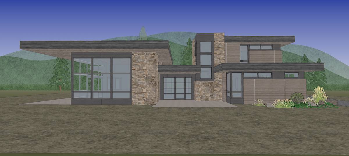 Front View of this 4-Bedroom, 3837 Sq Ft Plan - 202-1031