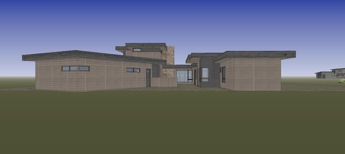 Rear View of this 4-Bedroom, 3837 Sq Ft Plan - 202-1031