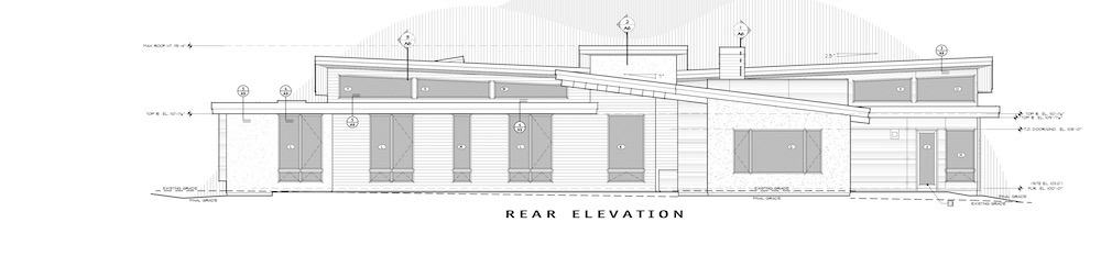 Home Plan Rear Elevation of this 4-Bedroom,3838 Sq Ft Plan -202-1033
